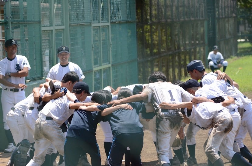 軟式野球部　円陣
